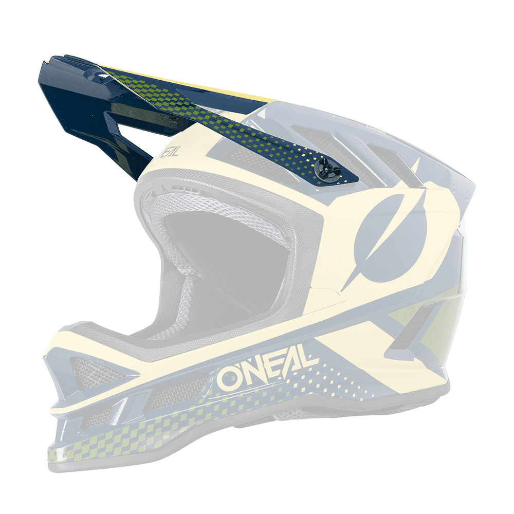 Visiera ricambio Casco MTB O'Neal BLADE POLYACRYLITE Ace UNICA BLUE/BEIGE/GREEN