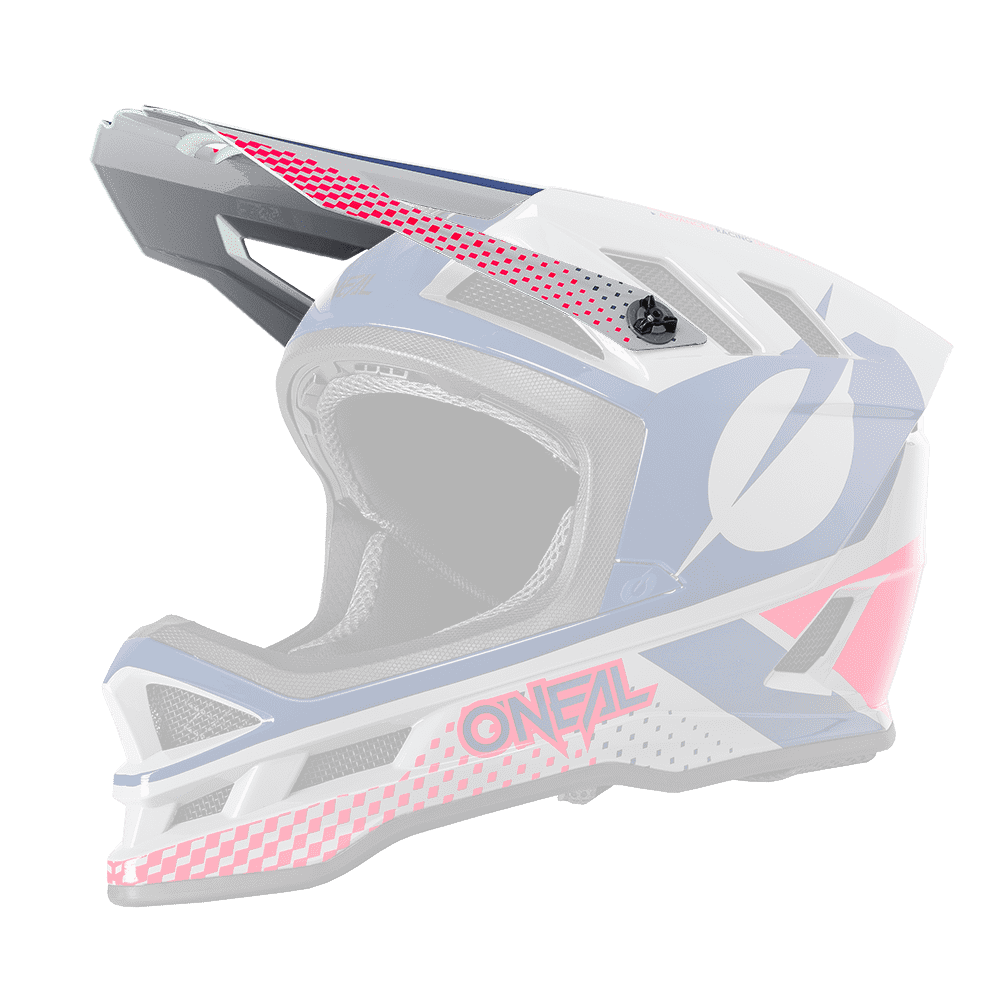 Visiera ricambio Casco MTB O'Neal BLADE POLYACRYLITE Ace UNICA GRAY/BLUE/RED