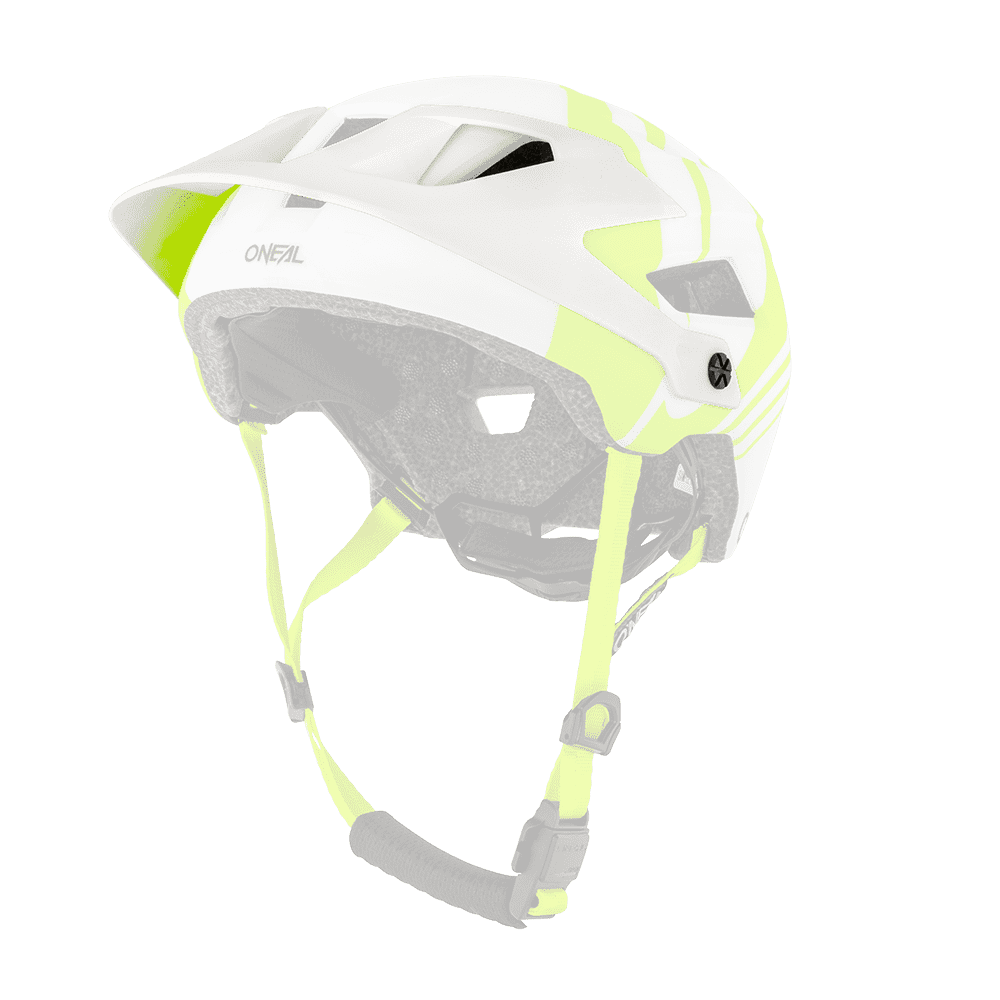 Visiera ricambio Casco MTB O'Neal DEFENDER Nova UNICA WHITE/NEON YELLOW