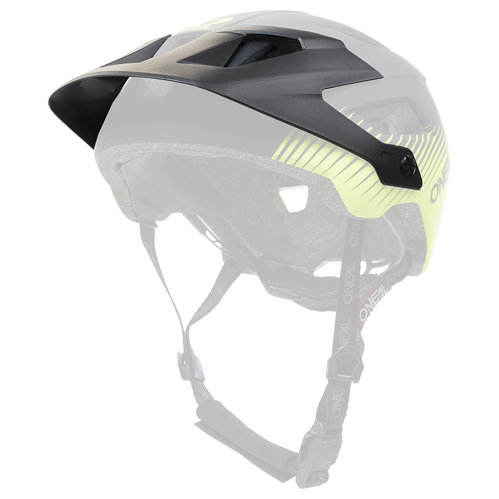 Visiera ricambio Casco MTB O'Neal DEFENDER V.22 Grill UNICA BLACK/NEON YELLOW