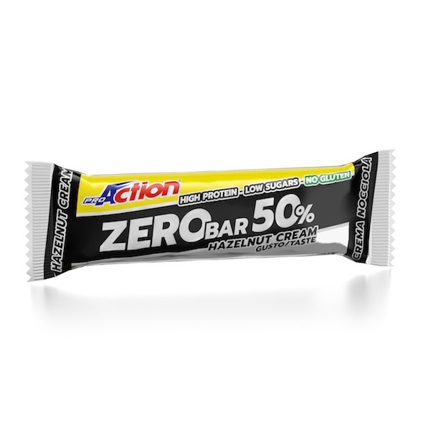 ProAction ZERO BAR 50% Crema di Nocciole - Barretta 60 gr.  